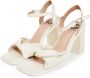 Cesare Gaspari Klassieke blokhak sandalen Beige Dames - Thumbnail 3