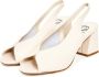 Cesare Gaspari Klassieke Blokhak Sandalen Beige Dames - Thumbnail 3