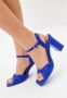 Cesare Gaspari Klassieke Blokhak Sandalen Blauw Blue Dames - Thumbnail 5