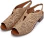 Cesare Gaspari Klassieke Blokhak Sandalen Brown Dames - Thumbnail 2