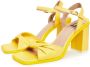 Cesare Gaspari Klassieke blokhak sandalen Geel Yellow Dames - Thumbnail 3