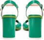 Cesare Gaspari Klassieke Blokhak Sandalen Groen Green Dames - Thumbnail 9