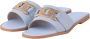 Cesare Gaspari Klassieke Leren Sandalen Blue Dames - Thumbnail 3