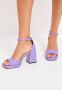 Cesare Gaspari Klassieke open teen hoge hak sandalen Lila Purple Dames - Thumbnail 5