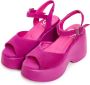 Cesare Gaspari Klassieke Plateausandalen Fuchsia Pink Dames - Thumbnail 3