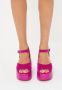 Cesare Gaspari Klassieke Plateausandalen Fuchsia Pink Dames - Thumbnail 10