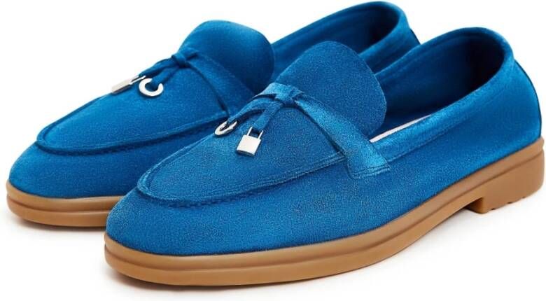 Cesare Gaspari Klassieke platte loafers Blauw Blue Dames