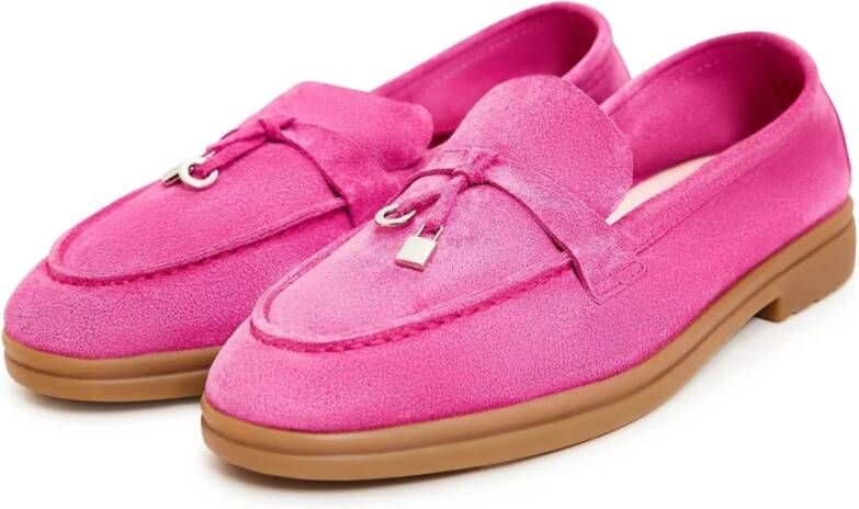 Cesare Gaspari Klassieke platte loafers Fuchsia Pink Dames