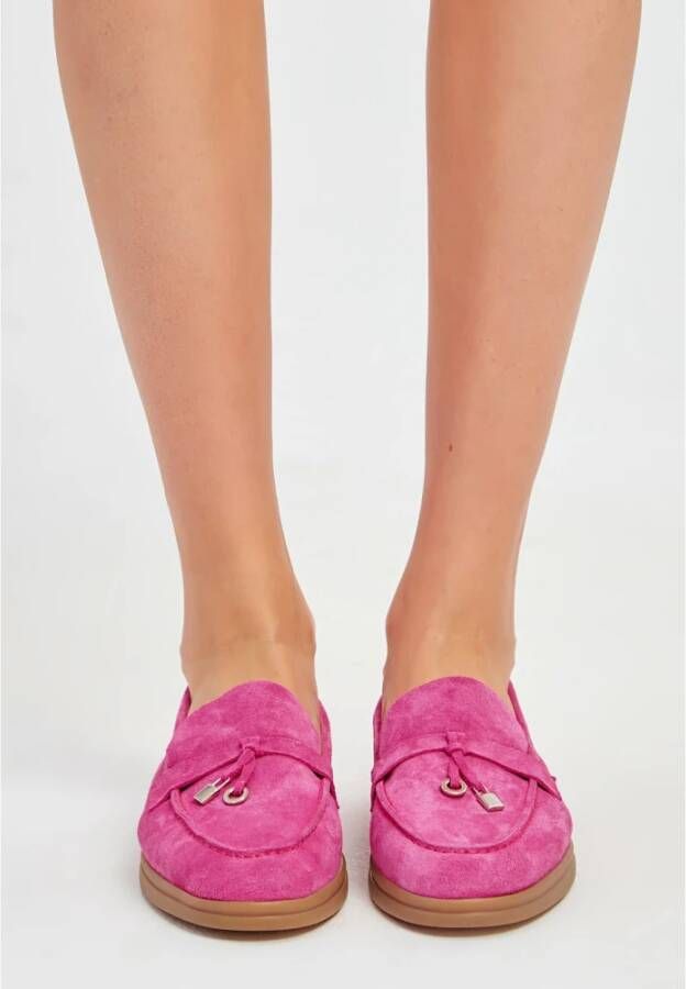 Cesare Gaspari Klassieke platte loafers Fuchsia Pink Dames