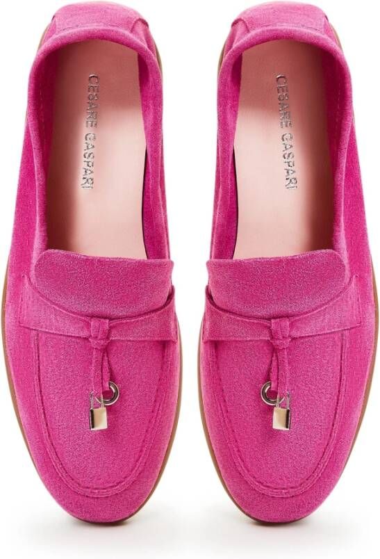 Cesare Gaspari Klassieke platte loafers Fuchsia Pink Dames