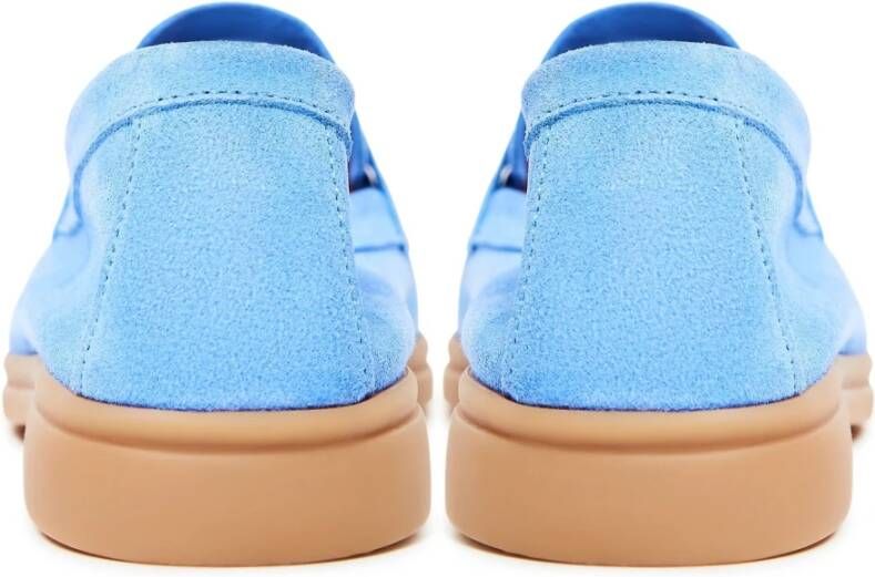 Cesare Gaspari Klassieke platte loafers Lichtblauw Blue Dames