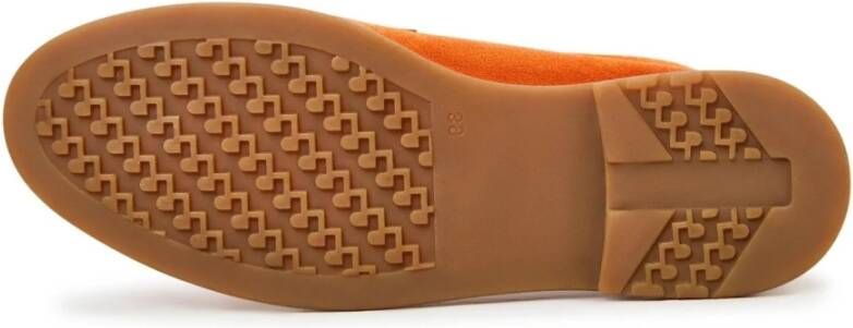 Cesare Gaspari Klassieke platte loafers Oranje Orange Dames