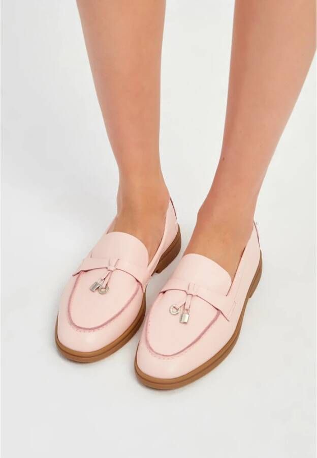 Cesare Gaspari Klassieke platte loafers Roze Pink Dames