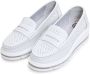 Cesare Gaspari Klassieke Urban Platform Loafers Wit White Dames - Thumbnail 3