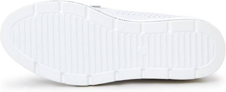 Cesare Gaspari Klassieke Urban Platform Loafers Wit White Dames