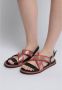 Cesare Gaspari Kleurrijke Metallic Open Teen Sandalen Black Dames - Thumbnail 2