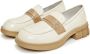 Cesare Gaspari Lakleren loafers Beige Dames - Thumbnail 3