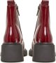 Cesare Gaspari Lakleren Veterschoenen Enkellaarsjes Bordeaux Red Dames - Thumbnail 8