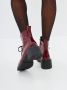 Cesare Gaspari Lakleren Veterschoenen Enkellaarsjes Bordeaux Red Dames - Thumbnail 9