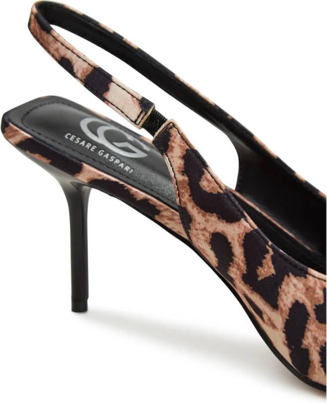 Cesare Gaspari Leopard High Heeled Pumps Brown Dames