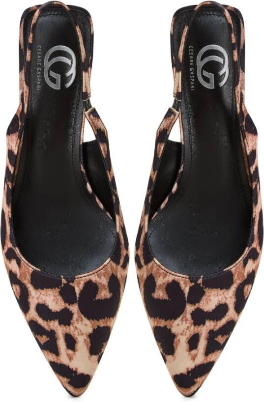 Cesare Gaspari Leopard High Heeled Pumps Brown Dames