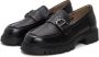 Cesare Gaspari Leren Blokhak Loafers Black Dames - Thumbnail 2