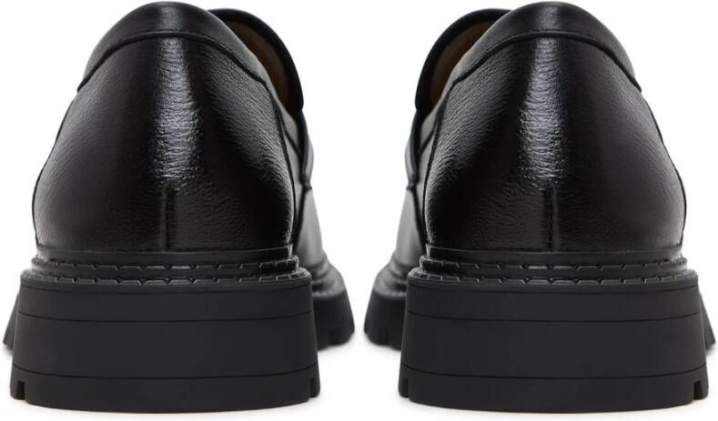 Cesare Gaspari Leren Blokhak Loafers Black Dames