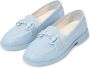 Cesare Gaspari Leren blokhak loafers Blauw Blue Dames - Thumbnail 3