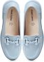 Cesare Gaspari Leren blokhak loafers Blauw Blue Dames - Thumbnail 7