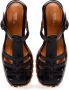 Cesare Gaspari Leren blokhak sandalen Zwart Black Dames - Thumbnail 7