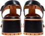 Cesare Gaspari Leren blokhak sandalen Zwart Black Dames - Thumbnail 9