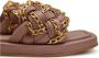 Cesare Gaspari Leren Ketting Sandalen Beige Dames - Thumbnail 7