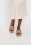 Cesare Gaspari Leren Ketting Sandalen Beige Dames - Thumbnail 9