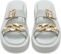 Cesare Gaspari Leren Ketting Sandalen Wit White Dames - Thumbnail 5