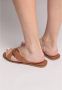 Cesare Gaspari Leren Open Teen Sandalen Brown Dames - Thumbnail 3