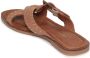 Cesare Gaspari Leren Open Teen Sandalen Brown Dames - Thumbnail 5