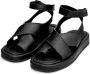 Cesare Gaspari Leren Plateau Sandalen Zwart Black Dames - Thumbnail 3