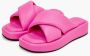 Cesare Gaspari Leren Platform Muiltje Fuchsia Pink Dames - Thumbnail 3