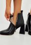 Cesare Gaspari Leren Stiletto Enkellaarzen Black Dames - Thumbnail 13