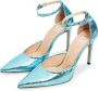 Cesare Gaspari Luxe hoge hakken pumps Blauw Blue Dames - Thumbnail 3