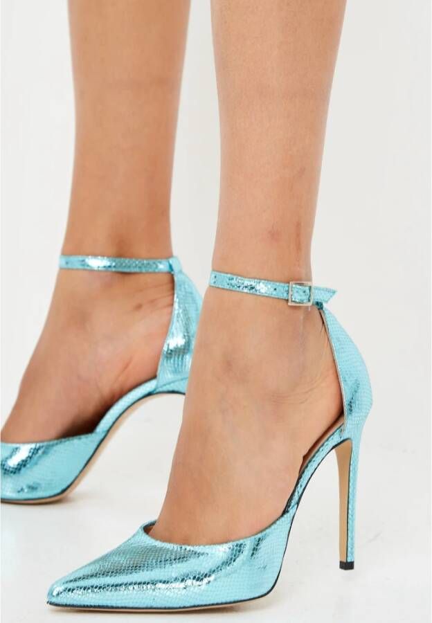 Cesare Gaspari Luxe hoge hakken pumps Blauw Blue Dames