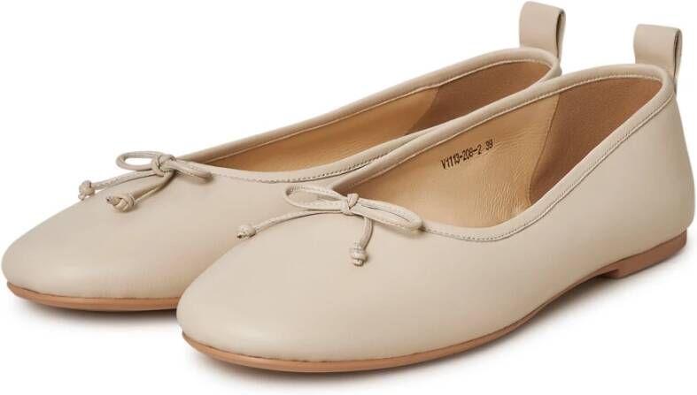 Cesare Gaspari Luxe Leren Ballerina Beige Dames