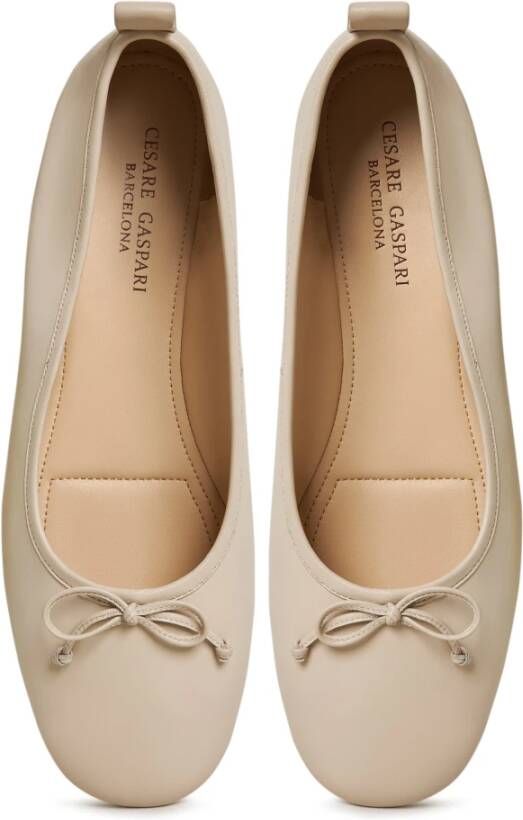 Cesare Gaspari Luxe Leren Ballerina Beige Dames