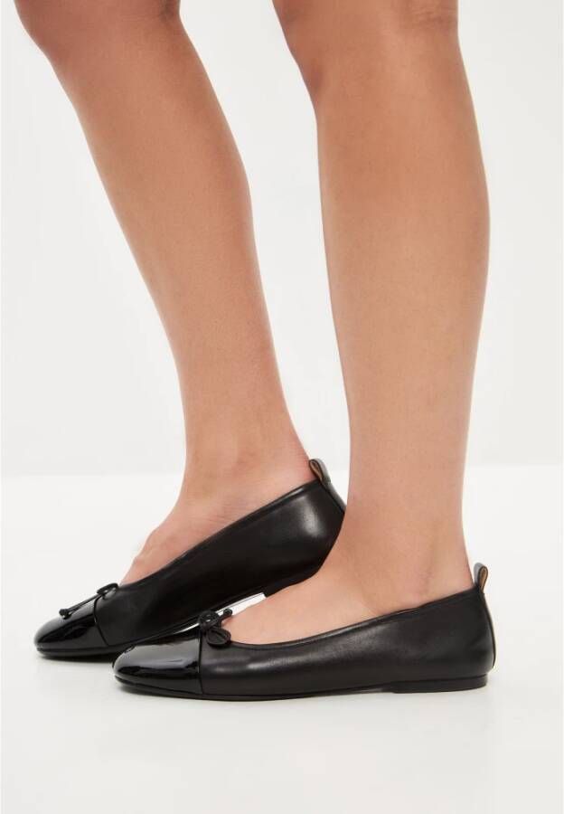 Cesare Gaspari Luxe Leren Ballerina's Zwart Black Dames