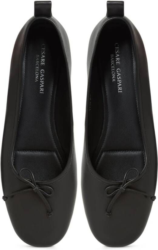 Cesare Gaspari Luxe Leren Ballerina's Zwart Black Dames