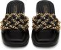 Cesare Gaspari Luxe Leren Ketting Sandalen Black Dames - Thumbnail 5