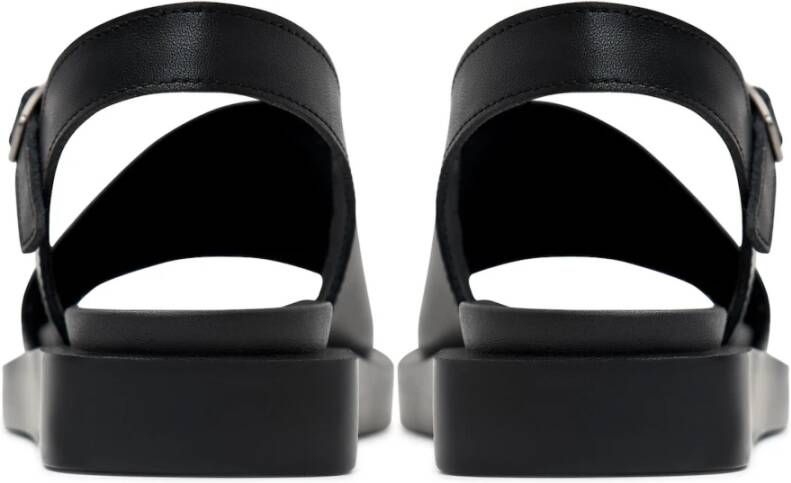 Cesare Gaspari Luxe Leren Plateau Sandalen Alina Black Dames