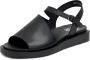 Cesare Gaspari Luxe Leren Plateau Sandalen Alina Black Dames - Thumbnail 5