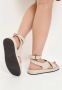 Cesare Gaspari Luxe Leren Plateau Sandalen Beige Dames - Thumbnail 8