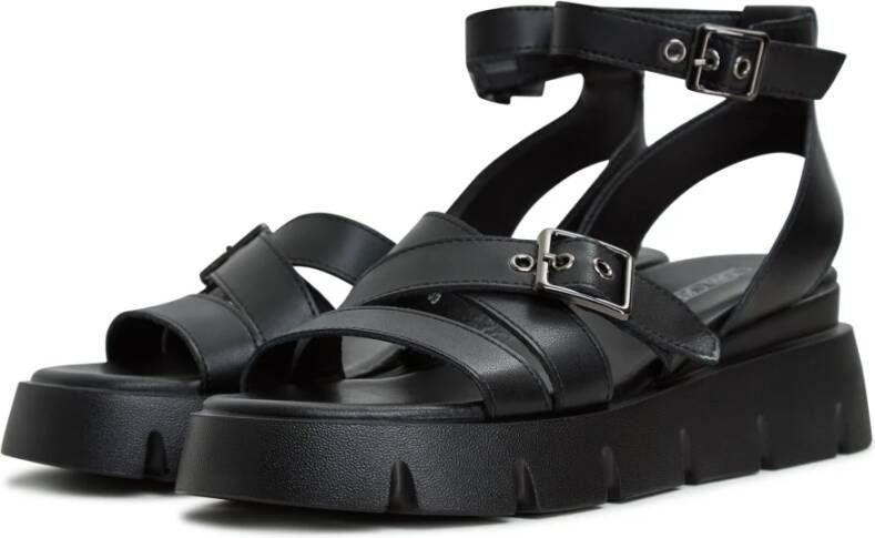 Cesare Gaspari Luxe Platform Sandalen Black Dames